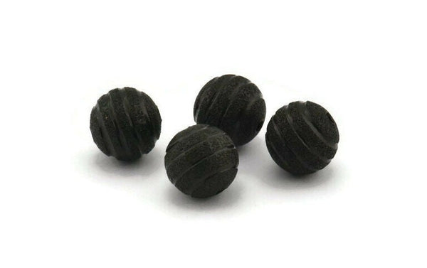 Black Ball Bead, 10 Oxidized Black Brass Spacer Beads, Findings (12mm) D1238 S1105