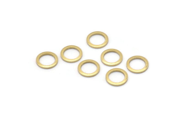 Brass Circle Connector, 50 Raw Brass Circle Rings, Findings (8x0.80mm) A2575