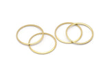 26mm Circle Connectors - 24 Raw Brass Circle Connectors (26x1x1mm) A2586