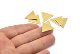 Brass Triangle Blank, 6 Raw Brass Triangle Blanks, Stamping Blanks (18x1mm) A2581