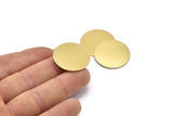 Brass Round Blank, 2 Raw Brass Round Blanks, Stamping Blanks (26x1mm) A2584
