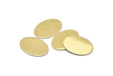 Brass Oval Blank, 4 Raw Brass Oval Blanks, Stamping Blanks (24x17x1mm) A2585