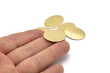 Brass Oval Blank, 4 Raw Brass Oval Blanks, Stamping Blanks (24x17x1mm) A2585