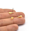 Brass Drop Earring, 12 Raw Brass Drop Shaped Stud Earrings (12x6x0.80mm) M03284 A2620