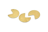 Brass Geometric Blank, 12 Raw Brass Pizza Slice Blanks, Findings (18x15x1mm) D1352