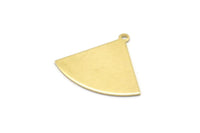 Brass Triangle Charm, 6 Raw Brass Triangle Charms With 1 Loop, Blanks (27x23x0.80mm) M03338