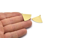 Brass Triangle Charm, 6 Raw Brass Triangle Charms With 1 Loop, Blanks (27x23x0.80mm) M03338