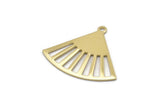 Brass Triangle Charm, 6 Raw Brass Triangle Charms With 1 Loop, Blanks (27x23x0.80mm) M03336