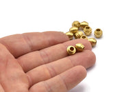 Brass Industrial Finding, 24 Raw Brass Industrial Spacer Beads, Findings (7.5x7mm) D1269