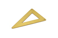 Brass Triangle Pendant, 10 Raw Brass Triangle Pendant (50x33mm) A0694