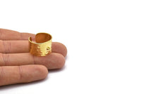 Pirinç Halka Ayarları, 1 Döngülü 2 Ham Pirinç Ayarlanabilir Çekiçlenmiş Halka Ayarı (19 mm) E264