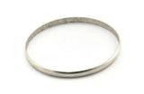 Silver Circle Connectors, 2 Antique Silver Plated Brass Circle Connectors (70x1.5x5mm) D1457 H1231