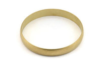 Brass Circle Connectors, 2 Raw Brass Circle Connectors (55x1.5x8mm) D1474