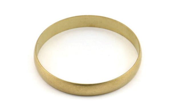 Brass Circle Connectors, 2 Raw Brass Circle Connectors (55x1.5x8mm) D1474