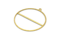 Brass Circle Charm, 24 Raw Brass Textured Circle Charm Earrings With 1 Loop, Findings (41x38x0,50mm) D0721
