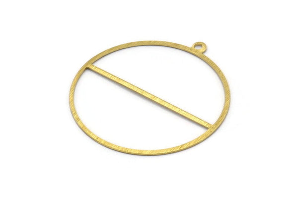 Brass Circle Charm, 24 Raw Brass Textured Circle Charm Earrings With 1 Loop, Findings (41x38x0,50mm) D0721