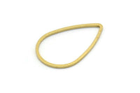 Brass Drop Connector, 50 Raw Brass Drop Connectors (14x22x0.80mm) BS 1135