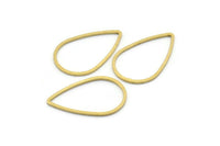 Brass Drop Connector, 50 Raw Brass Drop Connectors (14x22x0.80mm) BS 1135