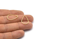 Brass Drop Connector, 50 Raw Brass Drop Connectors (14x22x0.80mm) BS 1135