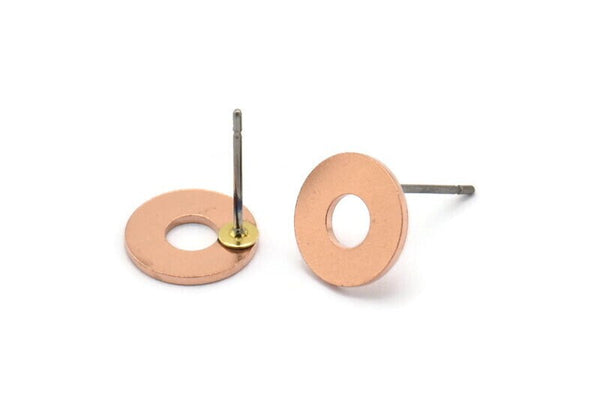 Bakır Çember Küpe, 12 Ham Bakır Çember Küpe (10x0,80 mm) M006 A1502