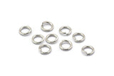Silver Jump Ring, 250 Silver Tone Brass Jump Rings (6x1mm) A0988