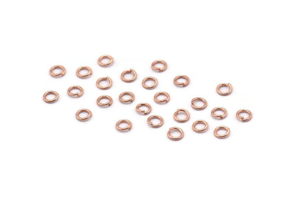 3mm Jump Ring, 500 Rose Gold Tone Brass Jump Rings (3x0.5mm) A1005