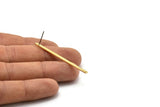 Brass Stick Earring, 8 Raw Brass Stick Stud Earrings With 1 Hole (50x3x0.80mm) M02524 A0699