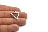 Gümüş Element Charm, 2 Dokulu Antik Gümüş Kaplama Pirinç Su Elementi Sembolü Charm'ı 1 Döngülü (26x23 mm) N1975 H1499
