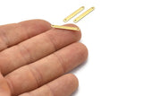 Brass Rectangle Charm, Raw Brass Rectangle Charms With 2 Holes, Stamping Blanks, Necklace Charm