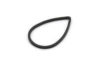 Black Drop Connector, 25 Black Oxidized Brass Drop Connectors (14x22x0.8mm) BS 1135 S167