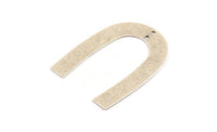 Silver Geometric Charm, 6 Antique Silver Plated Brass U Shaped Pendants With 2 Holes (35x27x0.50mm) E015 H0864