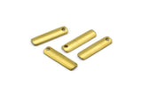 Brass Curved Charm, 40 Raw Brass Curved Rectangle Charms Geometric Findings  (15x4mm) Brs 3046  A0418