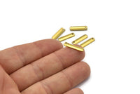 Brass Curved Charm, 40 Raw Brass Curved Rectangle Charms Geometric Findings  (15x4mm) Brs 3046  A0418