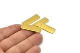 Big Rectangle Blank, 24 Raw Huge Brass Rectangle Stamping Blanks (30x10x0.80mm) D0254
