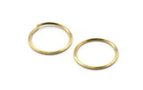 Wire Ear Hoops, 24 Raw Brass Faceted Wire Hoops, Earring Findings (20x1.3mm) E062