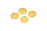 Round Brass Charm, 100 Raw Brass Cabochon Tags, Stamping Tags (10mm) Brs 71 A0289