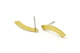 Stud Earring, 12 Raw Brass, Stud Earrings, Ear Stud, Brass Earrings (20x3.5x0.80mm) A1533