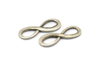 Gümüş Sonsuzluk Tılsımı, 24 Antik Gümüş Kaplama Pirinç Sonsuzluk Kolye Tılsımı, Küpeler, Bulgular (23x8x1mm) D1141 H1142