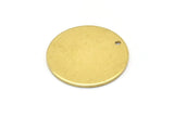 Brass Round Charm, 8 Raw Brass Round Charms With 1 Hole (21x0.80mm) M03358