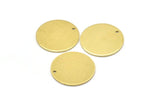 Brass Round Charm, 8 Raw Brass Round Charms With 1 Hole (21x0.80mm) M03358