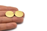 Brass Round Charm, 8 Raw Brass Round Charms With 1 Hole (21x0.80mm) M03358