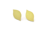 Brass Marquise Earring, 8 Raw Brass Marquise Stud Earrings (17x11x0.80mm) A2714