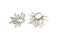 Çivi Küpe, 2 Antik Gümüş Kaplama Pirinç, Gümüş Küpeler, Gümüş Çivi Küpeler (37x24mm) N1503 H1570
