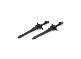 Black Sword Charm, 2 Oxidized Black Brass Sword Charms With 1 Loop, Earrings, Charms Pendants, Findings (46x12mm) N1625 S1179