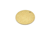 Brass Round Tag, 12 Raw Brass Textured Round Stamping Blanks With 1 Hole, Charms, Pendants, Findings (21x1mm) D0763