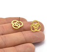 Earring Studs, 6 Raw Brass -  Stud Earrings - Brass Earrings - Earrings (14x1.5mm) N1818