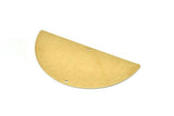 Brass Half Moon, 4 Raw Brass Semi Circle Blanks With 2 Holes, Charms, Earrings, Pendants (70x34x0.6mm) D0798
