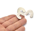Küpe Çivisi, 2 Antik Gümüş Kaplama Pirinç - Gümüş U Şeklinde Küpeler - Gümüş Küpeler - Küpeler (26x19x1,2 mm) N1543 H1590