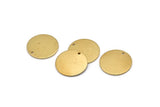 Brass Round Tag, 12 Raw Brass Round Stamping Blanks With 1 Hole, Charms, Pendants, Findings (18x1mm) D841