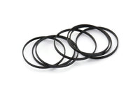 Black Circle Connectors - 25 Oxidized Brass Black Circle Connectors (30x0.8x2mm) D0314 S458